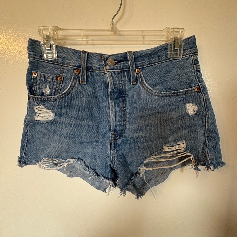 Levi’s 501 Distressed Denim Shorts